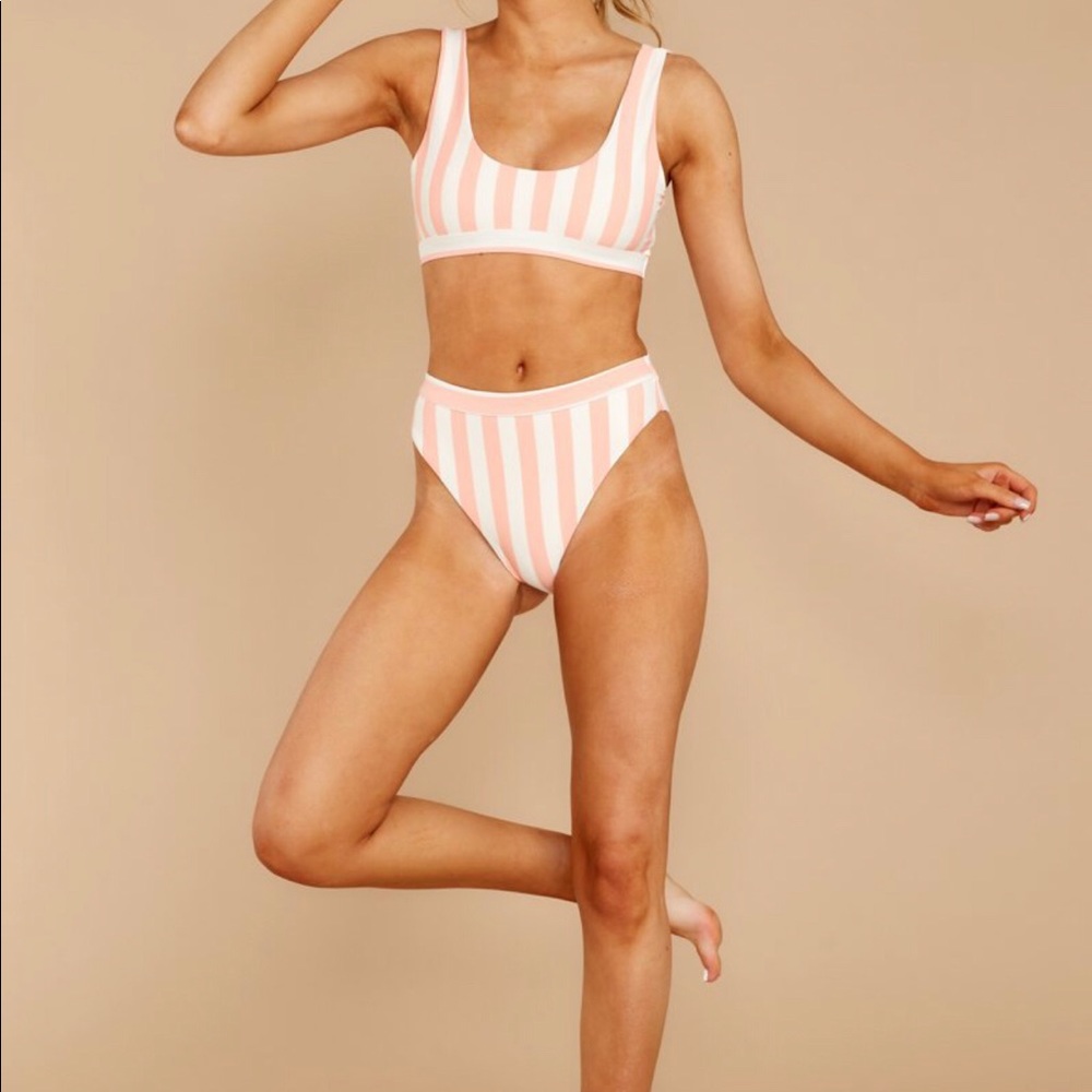 Red Dress Boutique Pink Striped Two Piece